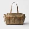 Bolso tote Prada Route de lona y cuero Bolso tote Prada Route de lona y cuero