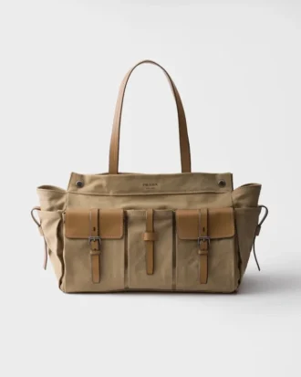 Bolso tote Prada Route de lona y cuero