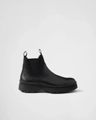 Botas Brixxen de cuero y tejido elástico