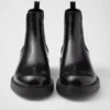 Botas Chelsea de cuero cepillado Botas Chelsea de cuero cepillado