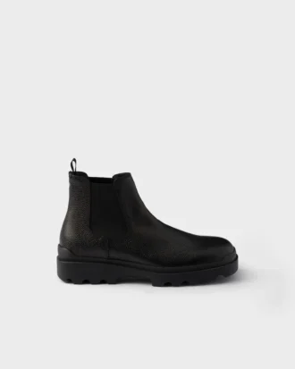 Botas Chelsea de cuero estampado
