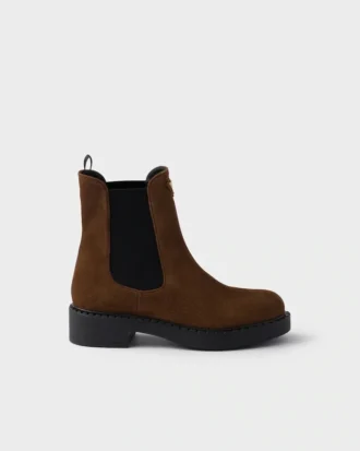 Botas Chelsea de gamuza color Chocolate
