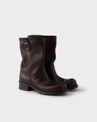 Botas de cuero a media pantorrilla