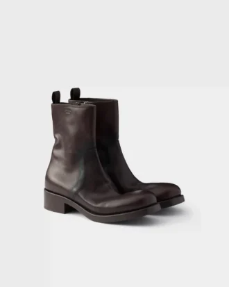 Botas de cuero a media pantorrilla