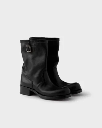 Botas de cuero a media pantorrilla