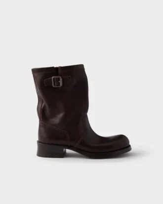 Botas de cuero a media pantorrilla