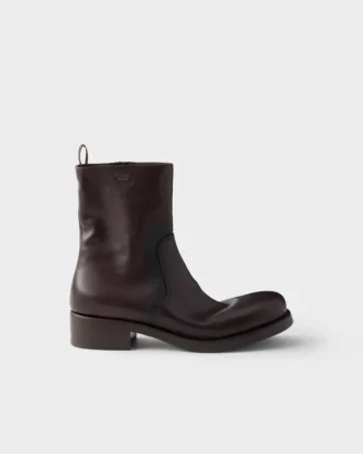 Botas de cuero a media pantorrilla
