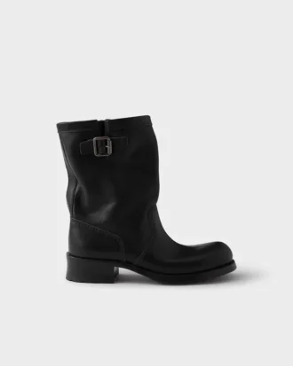 Botas de cuero a media pantorrilla
