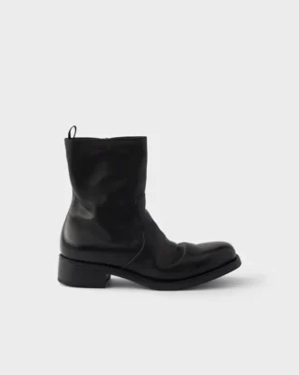 Botas de cuero con cremallera