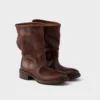 Botas de cuero con efecto vintage Botas de cuero con efecto vintage