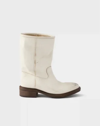 Botas de cuero con efecto vintage