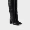 Botas de cuero con tacón Botas de cuero con tacón