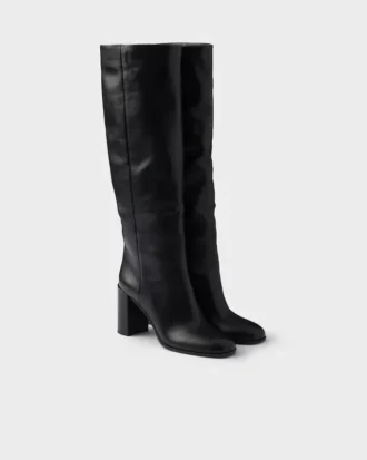 Botas de cuero con tacón