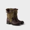 Botas de cuero y lona Botas de cuero y lona