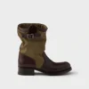 Botas de cuero y lona Botas de cuero y lona