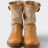Botas de cuero y lona Botas de cuero y lona