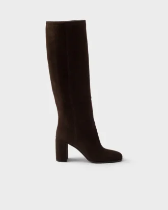 Botas de tacón de gamuza