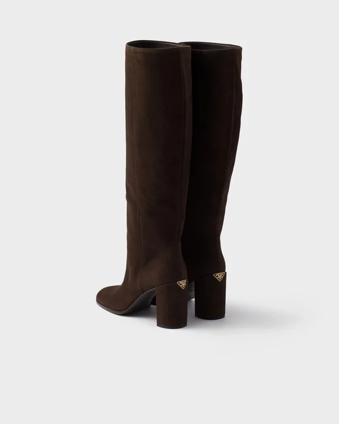 Botas de tacón de gamuza Botas de tacón de gamuza