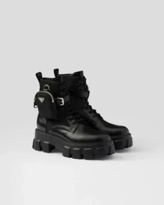 Botas de combate Monolith de piel y Re-Nylon con bolsa