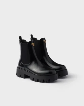 Botines de cuero cepillado