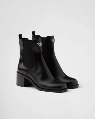 Botines de cuero cepillado