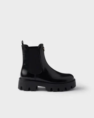 Botines de cuero cepillado
