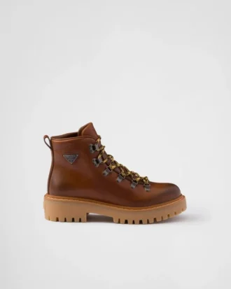 Botines de cuero con cordones
