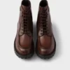 Botines de cuero con cordones Botines de cuero con cordones
