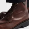Botines de cuero con cordones Botines de cuero con cordones