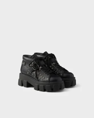 Botines de cuero con tachuelas Monolith Botines de cuero con tachuelas Monolith