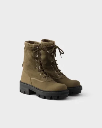 Botines de lona con cordones