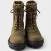 Botines de lona con cordones Botines de lona con cordones