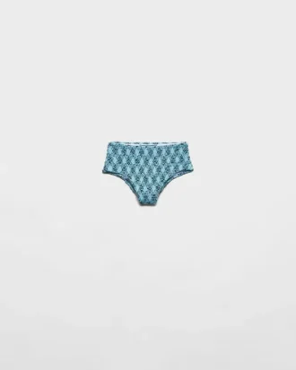 Braguita de bikini de jersey con estampado a cuadros