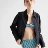 Braguita de bikini de jersey con estampado a cuadros