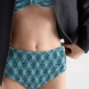 Braguita de bikini de jersey con estampado a cuadros
