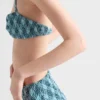 Braguita de bikini de jersey con estampado a cuadros