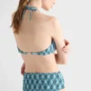 Braguita de bikini de jersey con estampado a cuadros