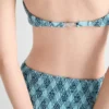 Braguita de bikini de jersey con estampado a cuadros