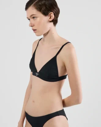 Braguita de bikini de punto acanalado