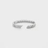 Brazalete Eternal Gold en oro blanco con diamantes pavé