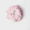 Broche de flor de popelín y metal Broche de flor de popelín y metal