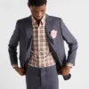Camisa de algodón a cuadros con botones Camisa de algodón a cuadros con botones