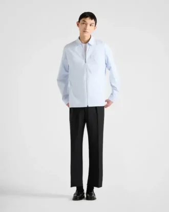Camisa de algodón con cremallera