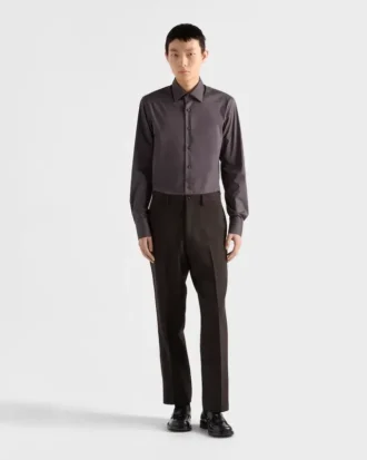 Camisa de algodón elástico