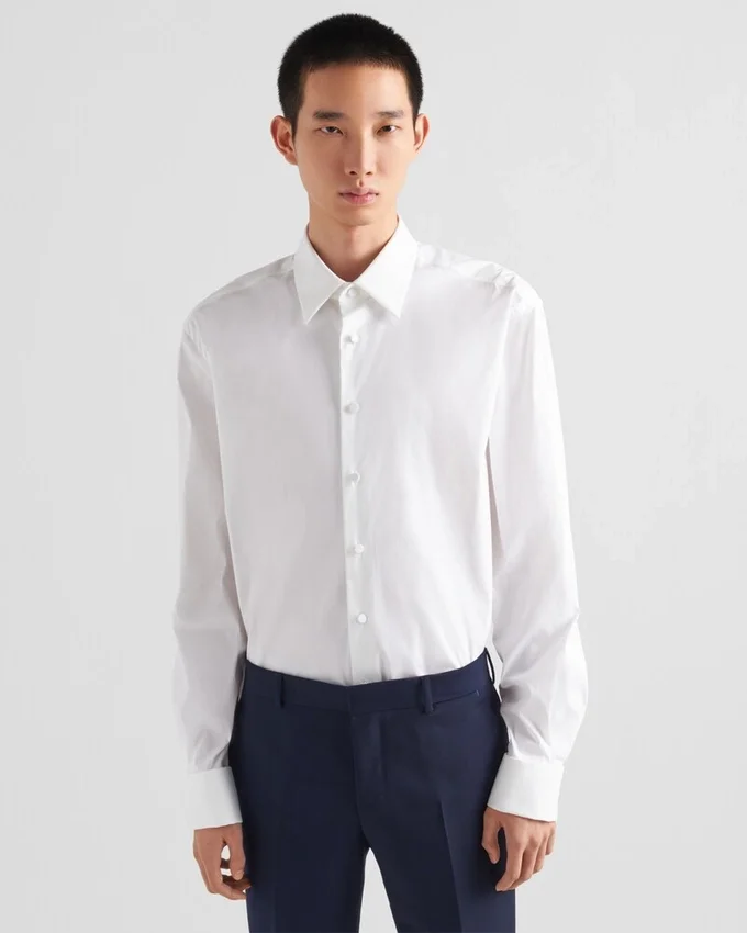Camisa de algodón elástico Camisa de algodón elástico