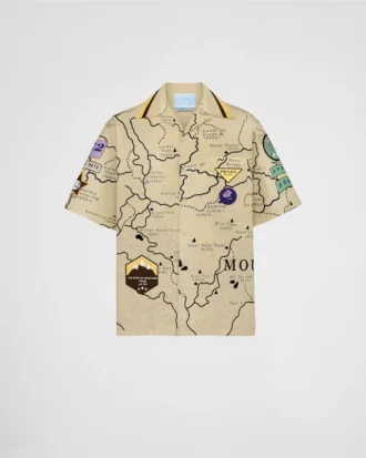Camisa de algodón estampada Timecapsule Camisa de algodón estampada Timecapsule