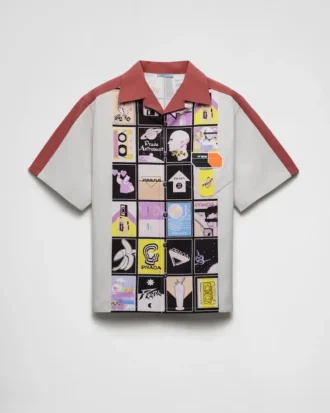 Camisa de algodón estampada Timecapsule
