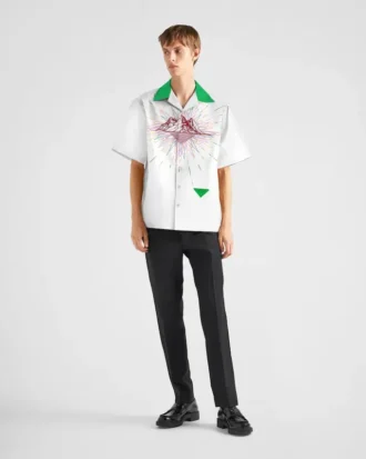 Camisa de algodón estampada Timecapsule