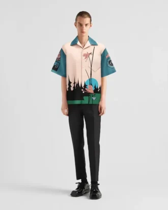 Camisa de algodón estampada Timecapsule