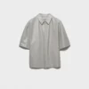 Camisa de cuero napa de manga corta Camisa de cuero napa de manga corta